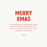 Kerstkaart cliniclowns merry xmas gestreept trendy 3