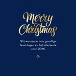 Kerstkaart delfts blauw bloemen sprankelend sterren stijlvol 3