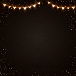 Kerstkaart eigen foto knuffel lichtgevende hartjes pinguïn Achterkant