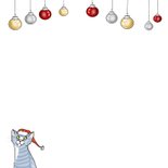 Kerstkaart en twee kerstkatten Achterkant