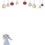 Kerstkaart en twee kerstkatten Achterkant