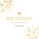 Kerstkaart Fijne Feestdagen gouden hart liefdevol 3