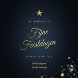 Kerstkaart Fijne Feestdagen klassiek met sterren 3