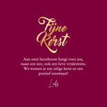 Kerstkaart fijne kerst vrouwelijke kabouter goud 2026 3