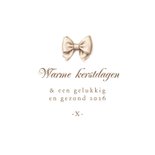 Kerstkaart foto liefdevolle feestdagen strikje schattig 3