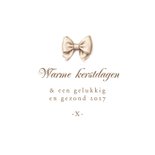 Kerstkaart foto liefdevolle feestdagen strikje schattig 3