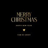 Kerstkaart foto stijlvol Merry Christmas goudlook 3