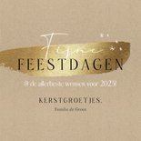 Kerstkaart fotocollage kraft goudlook sterren stempel 3