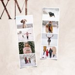 Kerstkaart fotostrip collage met 11 foto's 2