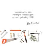 Kerstkaart gereedschap klusbedrijf 3
