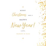kerstkaart goudlook confetti foto sterretjes 3