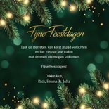 Kerstkaart groen kersttakken jaartal 2026 goudlook 3