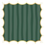 Kerstkaart groene strepen sterren en foto kerstbal Achterkant
