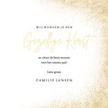 Kerstkaart grote foto gezellige kerst gouden rand 3