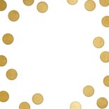 Kerstkaart grote foto, gouden confetti en fijne feestdagen! Achterkant