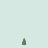 Kerstkaart handlettering in groen en wam geel Achterkant