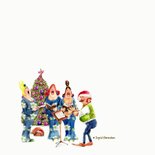 Kerstkaart het dames kerstkoor met dirigent 2