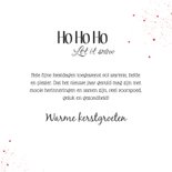 Kerstkaart ho ho ho let it snow 3