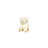 Kerstkaart - Hond met kerstmuts Achterkant