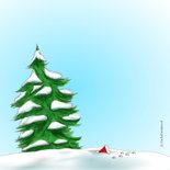 Kerstkaart hondjes met kerstmuts 2
