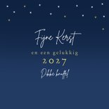 Kerstkaart joy to the world wereldbol sterren vallende ster 3