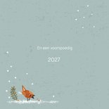 Kerstkaart - kabouter met vogel 2