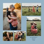 Kerstkaart kerkje en kerstbomen in de sneeuw 2