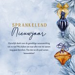 Kerstkaart kerstballen met strik 3