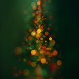 Kerstkaart kerstboom licht flair 2