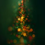 Kerstkaart kerstboom licht flair 2