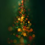 Kerstkaart kerstboom licht flair 2