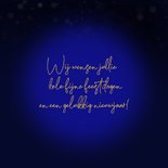 Kerstkaart kerstboom lichtjes en sneeuw 3