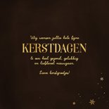 Kerstkaart kerstdagen met sneeuwvlok bruin goudlook 3
