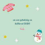 Kerstkaart kerstfiguren winters 3