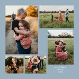 Kerstkaart kersthuisje in de sneeuw met hertjes 2