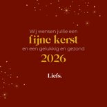 Kerstkaart kerstkabouters goud 3