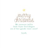 Kerstkaart kerstkrans aquarel 'Merry christmas' 3