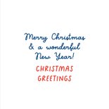 Kerstkaart 'Kerstkrans van kerstballen' 3