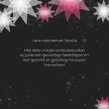 Kerstkaart kerststerren rood en wit 3