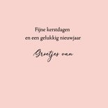 Kerstkaart - Kerststukje met bloemen en kaars 3