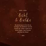 Kerstkaart licht & liefde rendier met lampjes en foto 3