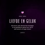 Kerstkaart liefde en geluk met roze sprankelend hart 3