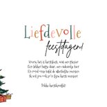 Kerstkaart 'Liefdevolle feestdagen' kerstboom ster cadeau 3