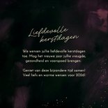 Kerstkaart liefdevolle kerst gouden hart paars  3