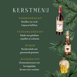 Kerstkaart menu ornamenten food 3