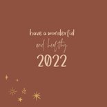 Kerstkaart Merry Christmas and a happy new year gouden ster 2
