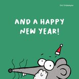 Kerstkaart Merry Christmuis met muts 2