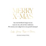 Kerstkaart merry xmas sprankelend goud sterren kerstster 3