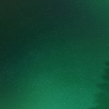 Kerstkaart met abstracte kerstboom in goud en groen Achterkant