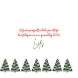 Kerstkaart met banner Happy Christmas 3